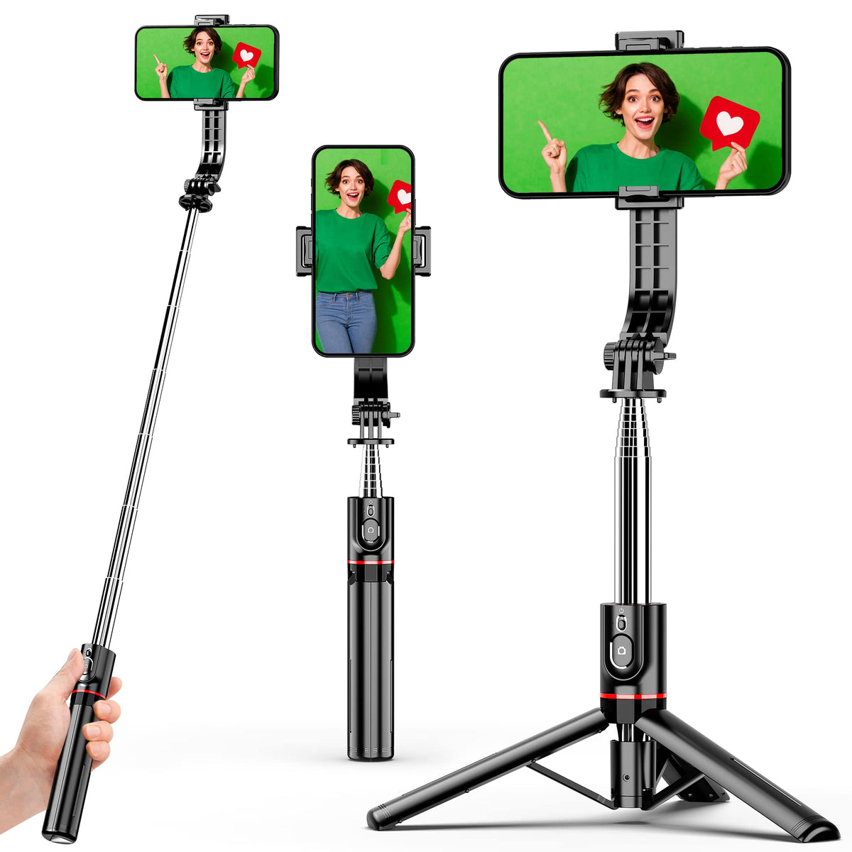 44-Inch Smartphone Selfie Stick Tripod