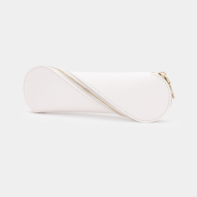Slim Pencil Case Makeup Brush Holder with Zipper Pouch