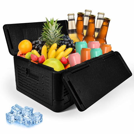 Camping Cooler Collapsible 39L 60 Can Insulated Ice Chest Portable Lightweight Hard Car Coolers Large Waterproof Cooler Box Keep Cold and Warm for Camping Hiking Fishing Beach-by BRILLIRARE