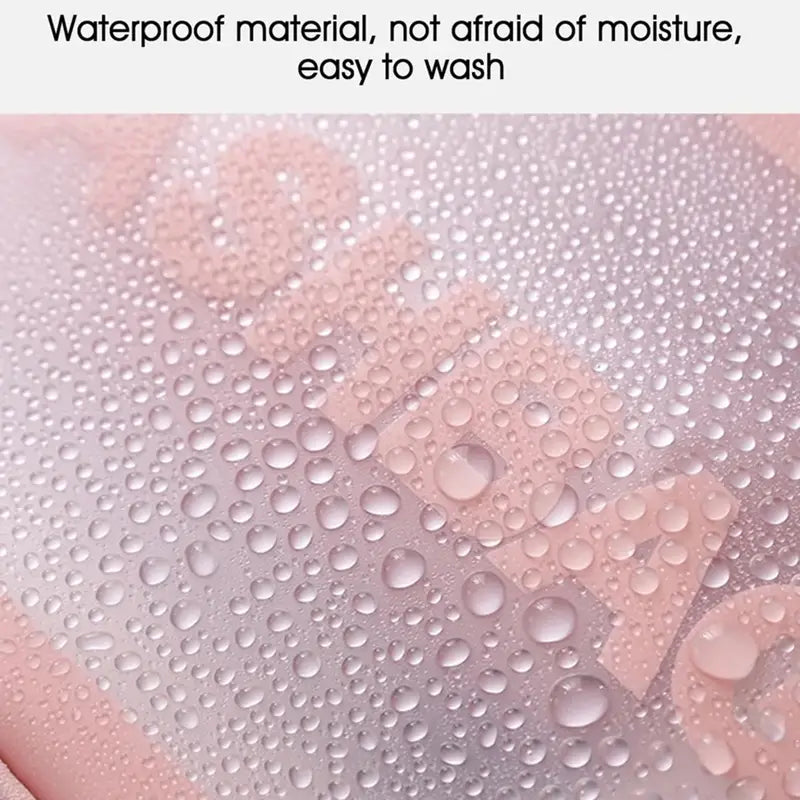 Clear Pink Toiletry Bag for Travel Essentials Organizer
