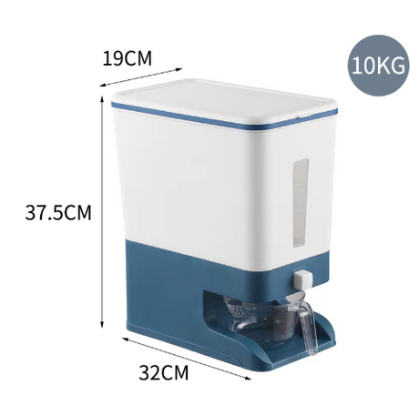 Automatic Plastic Rice Storage Container for Kitchen