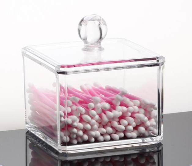 Acrylic Storage Box for Cotton Pads and Swabs