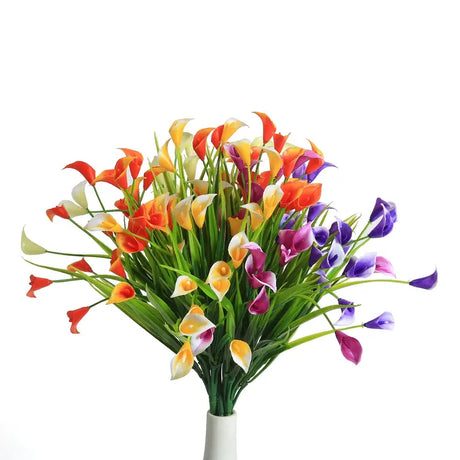 6pcs Artificial Lily Faux Flowers for Home Decor