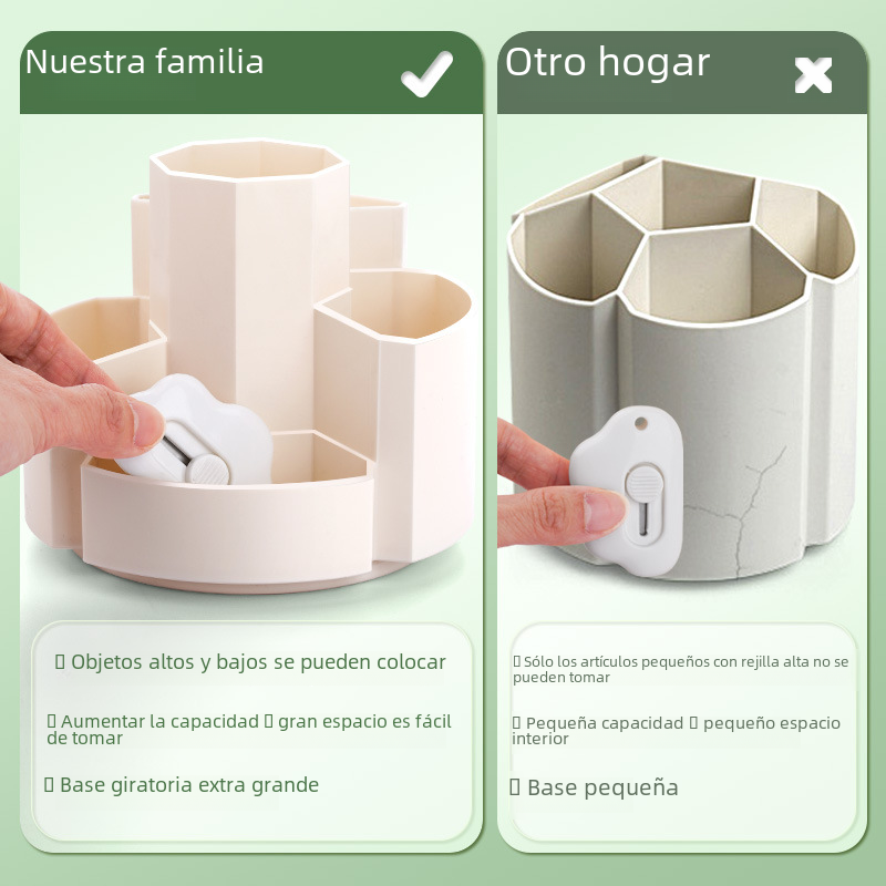 Creative Rotatable Multi-Functional Pen Holder Organizer