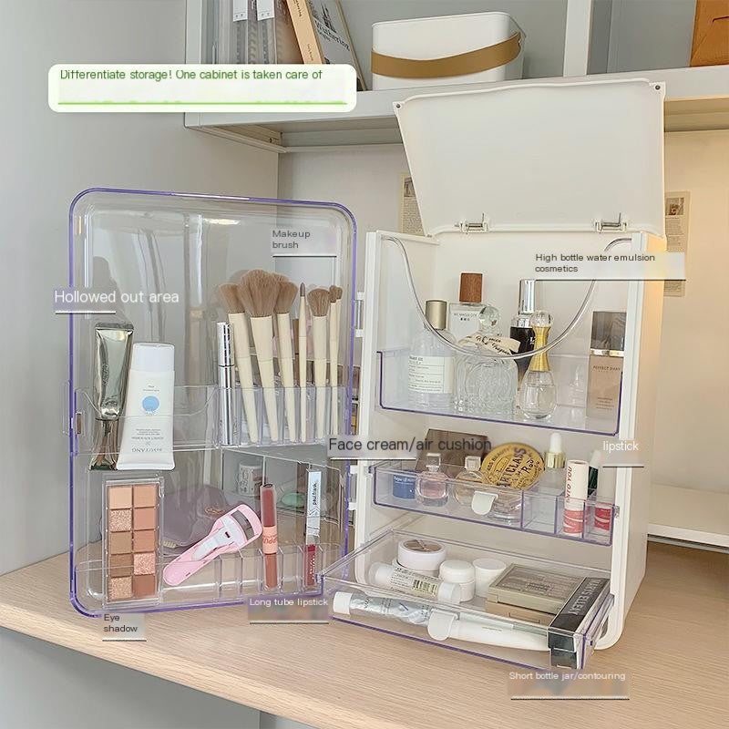 Large Capacity Makeup Organizer Box with Dustproof Design