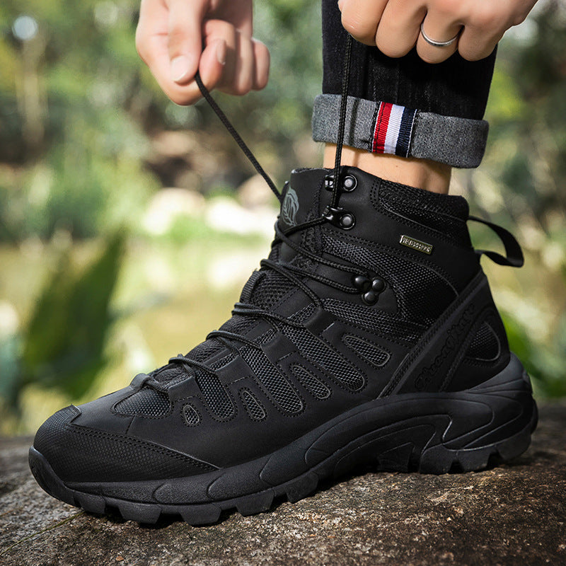 Men's Outdoor Hiking Shoes - Mid-Cut Training Boots