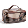 BS-MALL Cosmetic Bags Travel Case Makeup Bag High Capacity Waterproof Travel Makeup Case Organizer For Women Toiletry Bag (A-Brown)