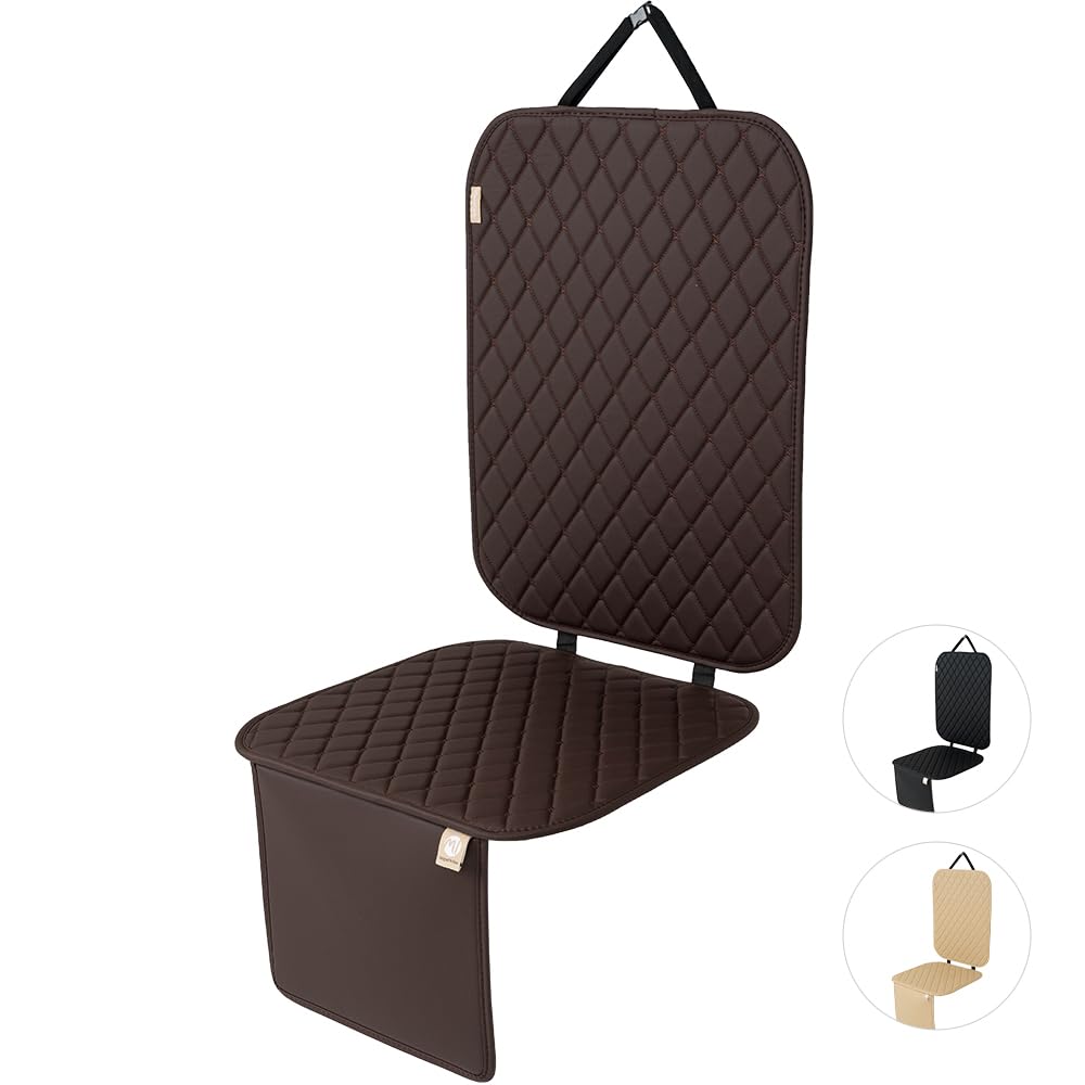 MomnLittle Car Seat Cover Waterproof Non-Slip Car Seat Protector Mat for Child Safety Car Seat (Brown)