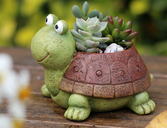 Resin Craft Succulent Planter and Decor Piece