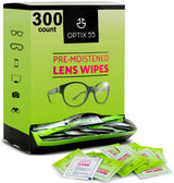 Eyeglass Cleaner Lens Wipes- 300 Pre-Moistened Individual Wrapped Eye Glasses Cleaning Wipes | Glasses Cleaner Safely Cleans Glasses Sunglasses Phone Screen Electronics & Camera Lense| Streak-Free