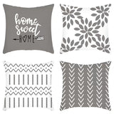 4pcs Modern Linen Pillow Cases 18x18in for Home Decor