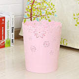 Home Office Desktop Trash Can with Hollow Design