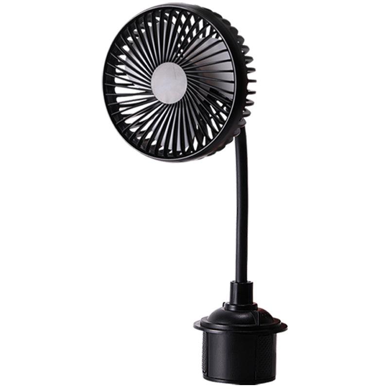24V Car Fan with USB for Truck Cup Holder