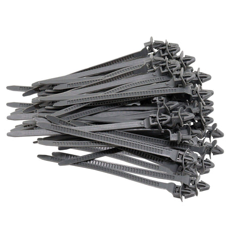 BENLIUDH Push Mount Cable Zip Tie 4 Inch Automotive Wire Loom Clips Zip Tie Holder Nylon Small Zip Tie Anchors Fits 0.3" Holes - 100pcs
