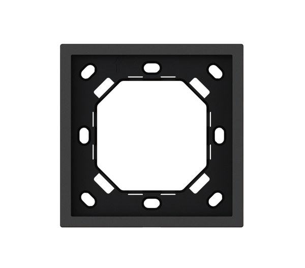 HDL Panel XELENT SERIES Charcoal Grey Panel Frame 1 Gang