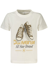 Converse Girls' Short-Sleeved T-SHIRT, White