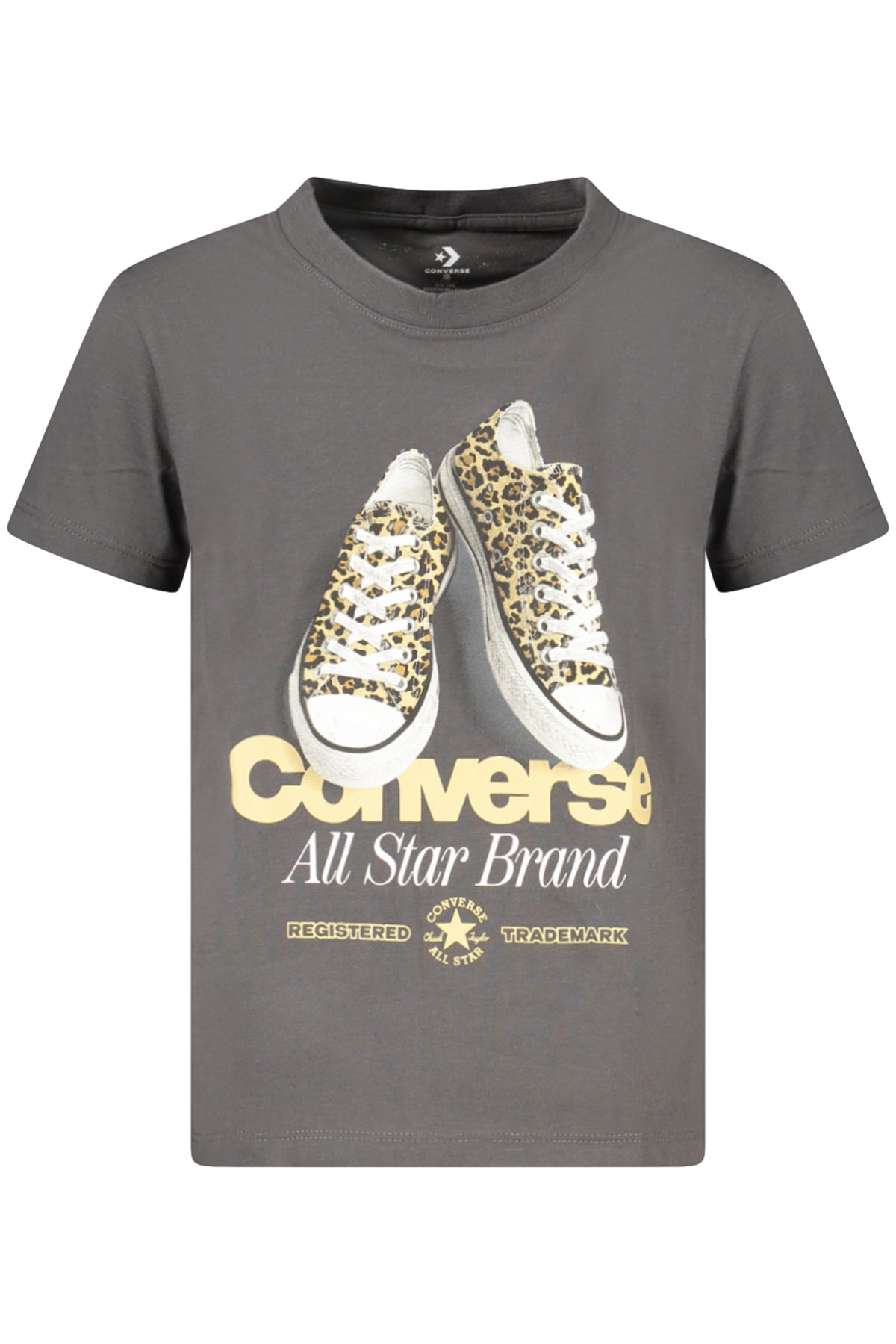 Converse Girls' Short-Sleeved T-Shirt, Grey