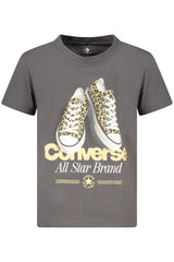 Converse Girls' Short-Sleeved T-Shirt, Grey