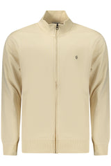 COVERI MOVING MEN'S BEIGE ZIP-UP SWEATSHIRT