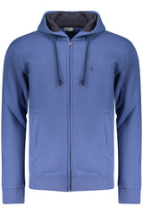 COVERI MOVING MEN'S BLUE ZIP-UP SWEATSHIRT