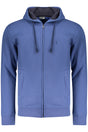 COVERI MOVING MEN'S BLUE ZIP-UP SWEATSHIRT