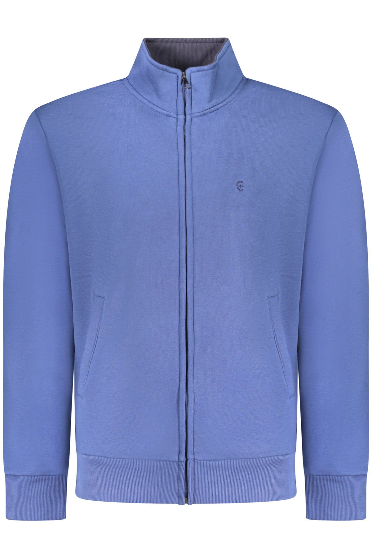 COVERI MOVING MEN'S BLUE ZIP-UP SWEATSHIRT