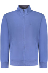 COVERI MOVING MEN'S BLUE ZIP-UP SWEATSHIRT