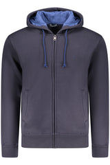 COVERI MOVING MEN'S BLUE ZIP-UP SWEATSHIRT