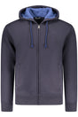 COVERI MOVING MEN'S BLUE ZIP-UP SWEATSHIRT