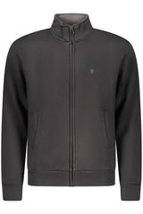 COVERI MOVING MEN'S BLACK ZIP-UP SWEATSHIRT