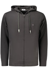 COVERI MOVING MEN'S BLACK ZIP-UP SWEATSHIRT