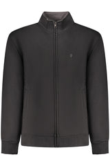 COVERI MOVING MEN'S BLACK ZIP-UP SWEATSHIRT