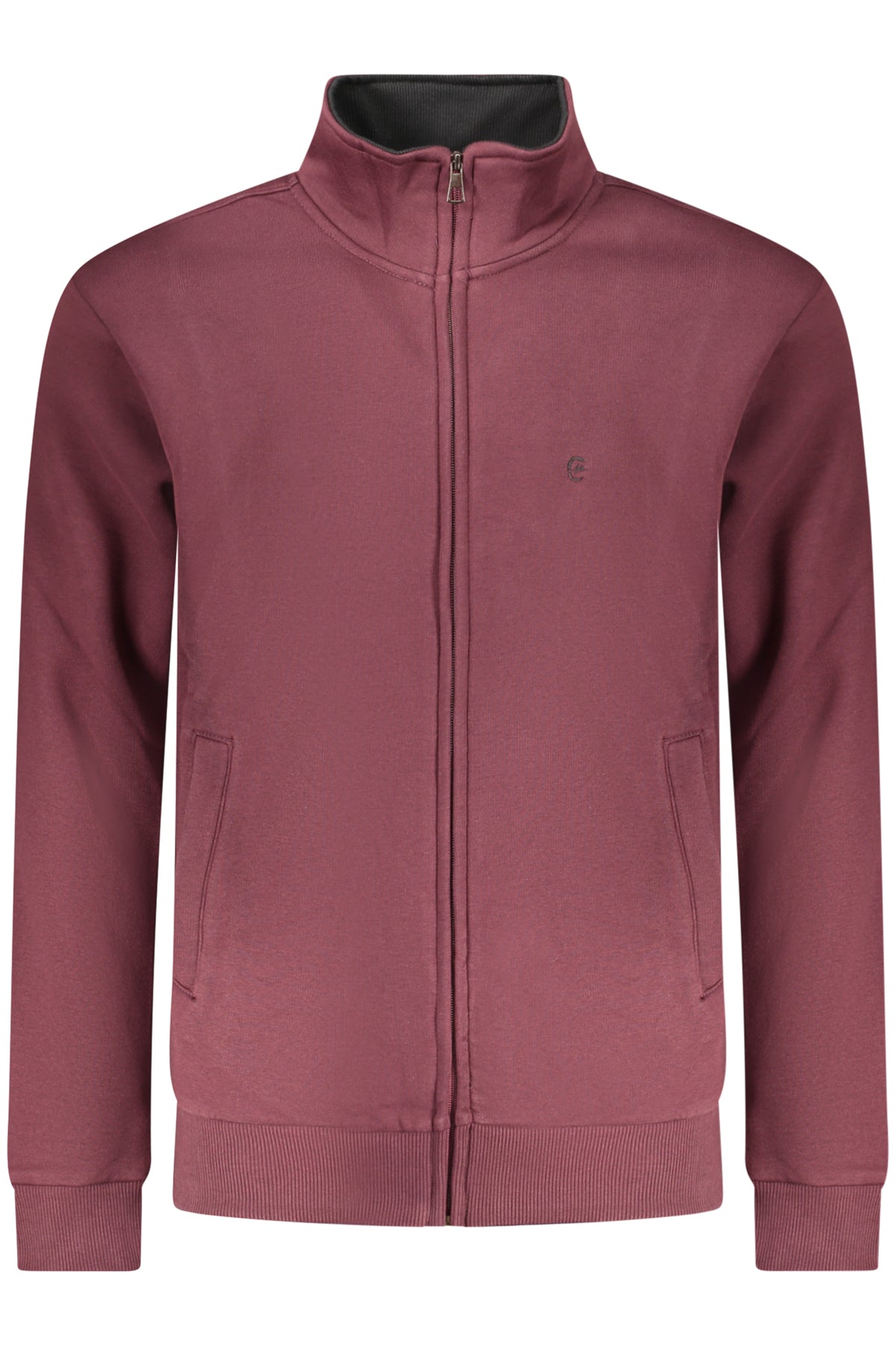 COVERI MOVING MEN'S RED ZIP-UP SWEATSHIRT