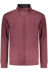 COVERI MOVING MEN'S RED ZIP-UP SWEATSHIRT