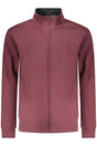 COVERI MOVING MEN'S RED ZIP-UP SWEATSHIRT