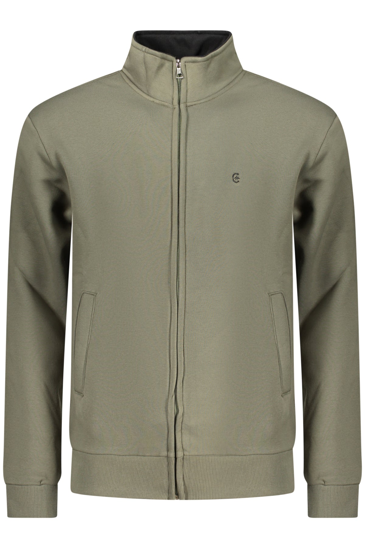 COVERI MOVING MEN'S ZIP-UP SWEATSHIRT GREEN