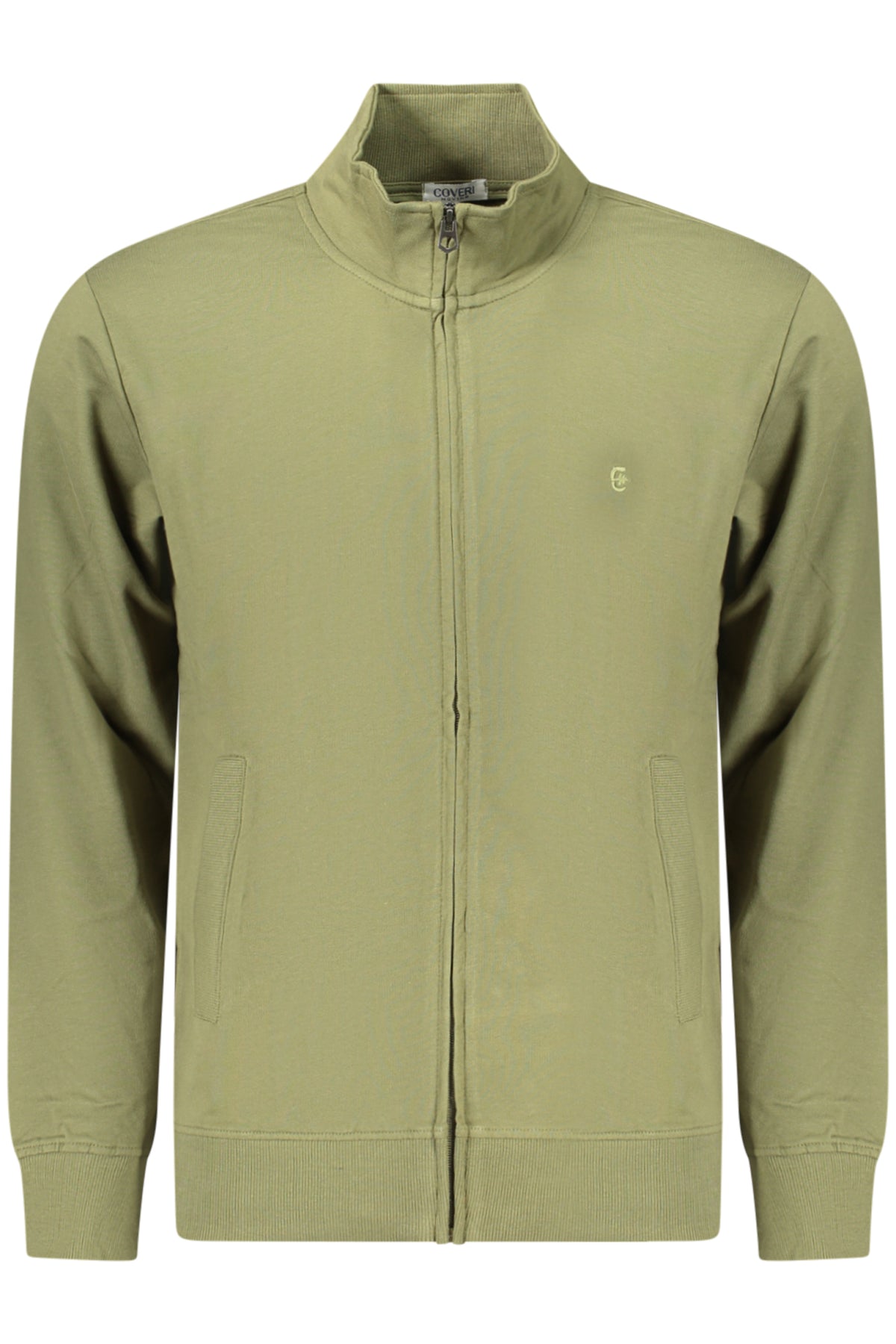 COVERI MOVING MEN'S ZIP-UP SWEATSHIRT GREEN