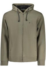 COVERI MOVING MEN'S ZIP-UP SWEATSHIRT GREEN