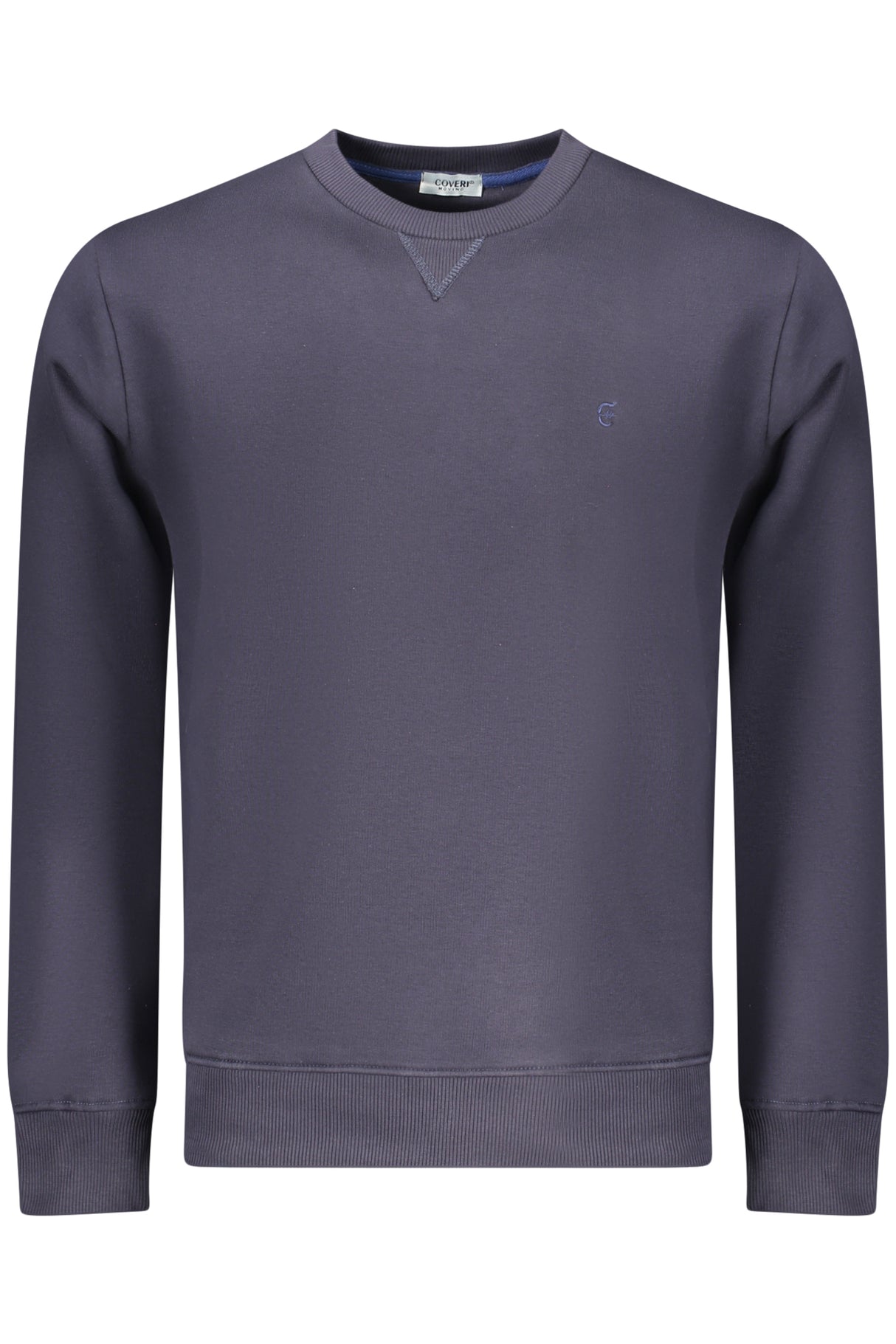 COVERI MOVING MEN'S BLUE ZIP-LESS SWEATSHIRT