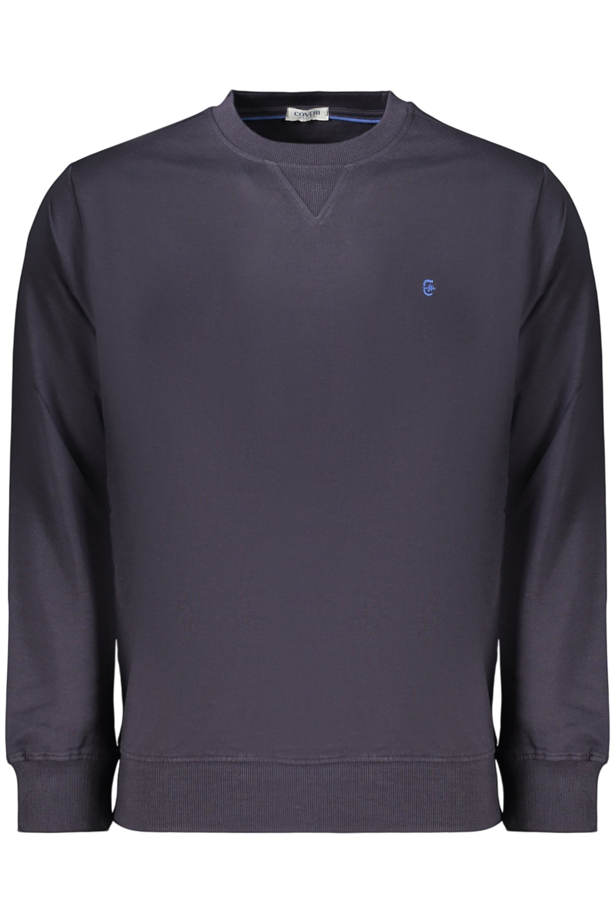 COVERI MOVING MEN'S BLUE ZIP-LESS SWEATSHIRT