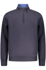 COVERI MOVING MEN'S BLUE ZIP-LESS SWEATSHIRT