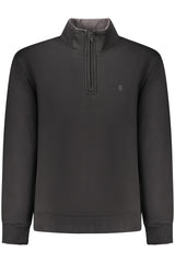 COVERI MOVING MEN'S BLACK ZIP-UP SWEATSHIRT