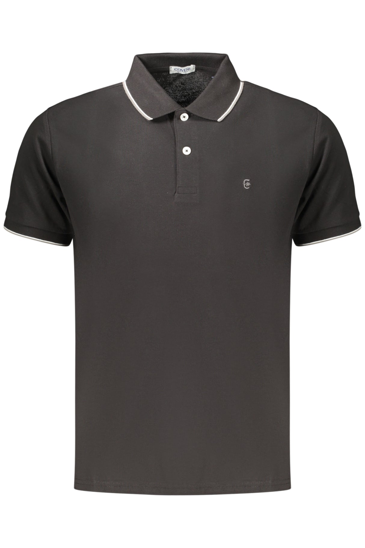 COVERI MOVING MEN'S SHORT-SLEEVE POLO SHIRT BLACK