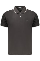 COVERI MOVING MEN'S SHORT-SLEEVE POLO SHIRT BLACK