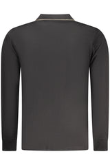 COVERI MOVING MEN'S LONG-SLEEVE POLO SHIRT BLACK