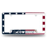 Rico Industries NFL Football Dallas Cowboys Patriotic 12" x 6" Chrome All Over Automotive License Plate Frame for Car/Truck/SUV