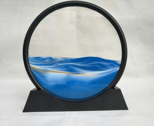 Sand Art with Round Moon Design for Home Decor