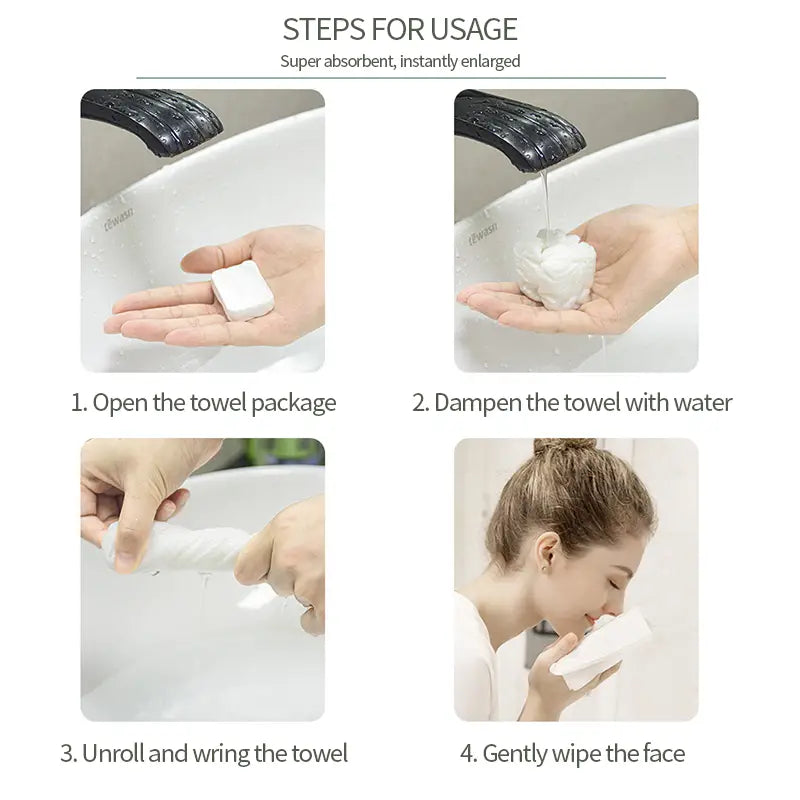20pcs Portable Thickened Compressed Cleaning Towels