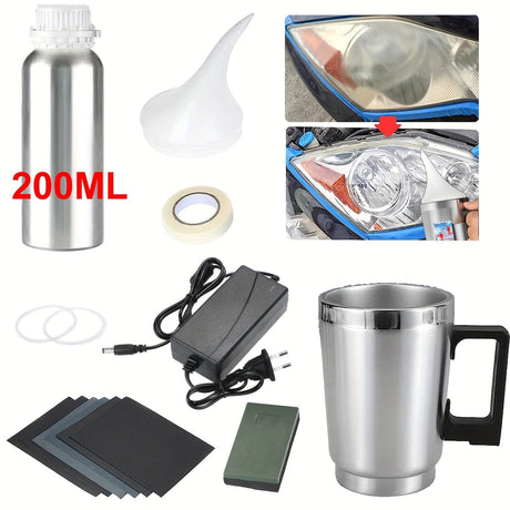 Car Headlight Restoration Coating Tool Set with 200ml Cup