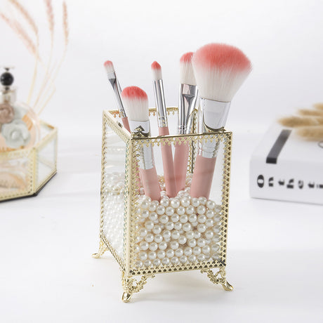 Nordic Makeup Brush Storage Cylinder with Dust Cover